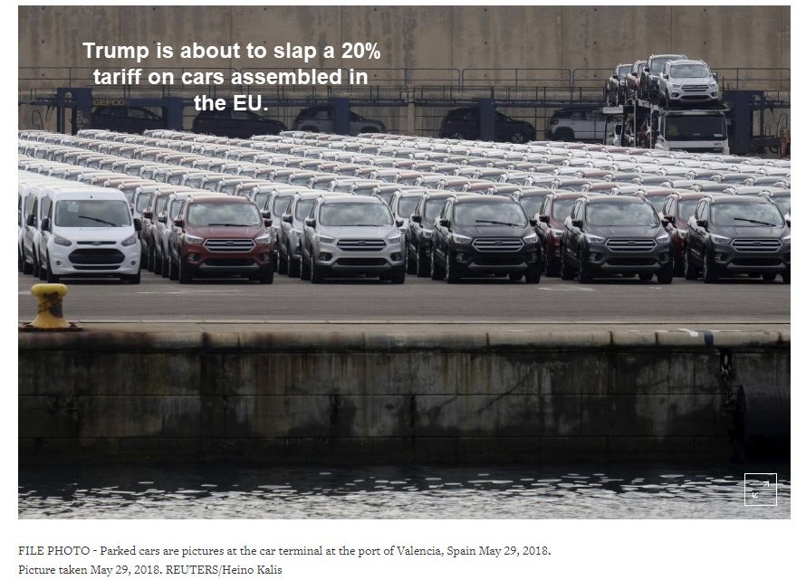 Still More Tariffs: Trump Threatens 20 Percent Tariff on EU-Assembled Cars