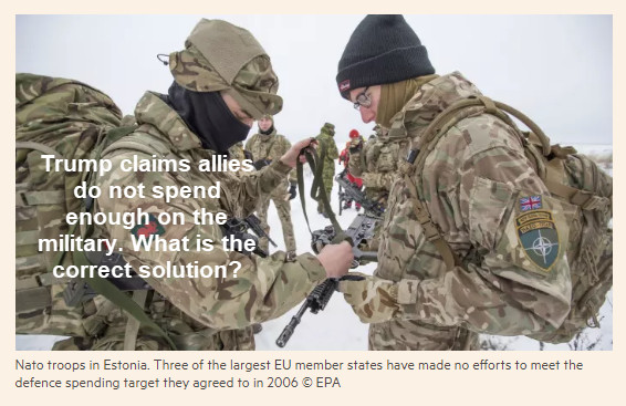 Easy Solution to the Trump-EU NATO Military Spending Problem