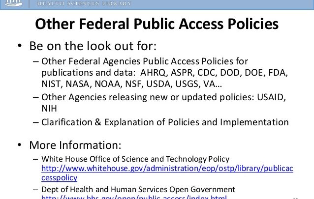 Public Access Policies for NASA