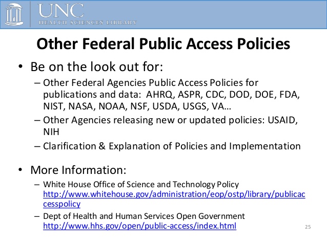 Public Access Policies for NASA