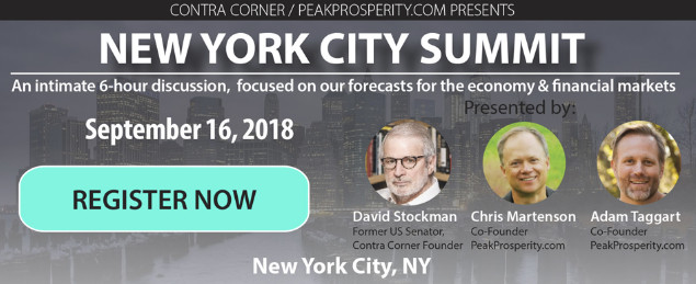 Chris Martenson,  David Stockman Peak Prosperity Summit NYC Sep 16