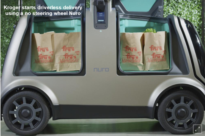 Kroger Starts Driverless Delivery Test in Arizona, GM Targets 2019