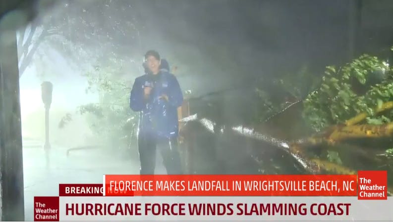 Florence Lands as Cat 1 nr Wilmington: 12 In of Rain, Record Tides and Floods