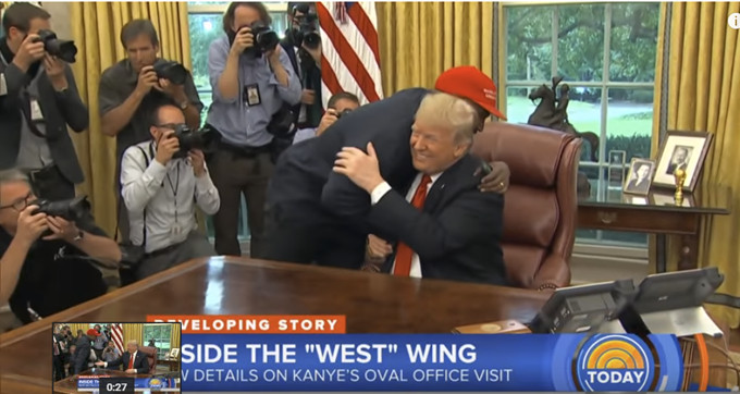 Kanye West Feels Like Superman Embraces Trump in Oval Office, Rants on 40 Topics