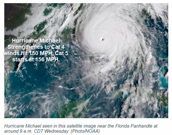 Michael Near Cat 5: “Florida Coastline Will Be Changed for Decades”