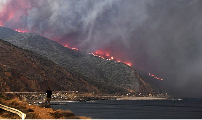 As Wildfire Rage in CA, Trump Tweets “Mismanagement” Threatens to Cut Funds