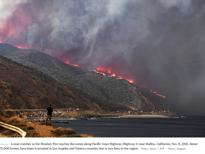 As Wildfire Rage in CA, Trump Tweets “Mismanagement” Threatens to Cut Funds