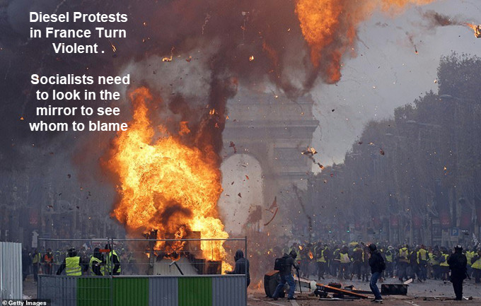 Diesel Protests in France Turn Violent