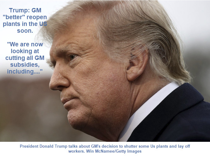 Trump Threatens to Cut GM  Subsidies, Repeats “Magic Wand” Claim