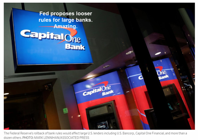 Just in Time Stimulus: Fed Proposes Looser Rules for Large U.S. Banks