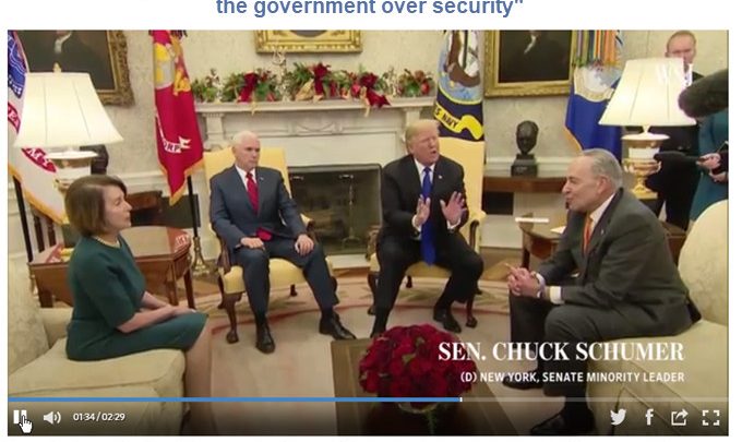 Trump Threatens to Shut Down Gov’t in Oval Office Feud with Pelosi, Schumer