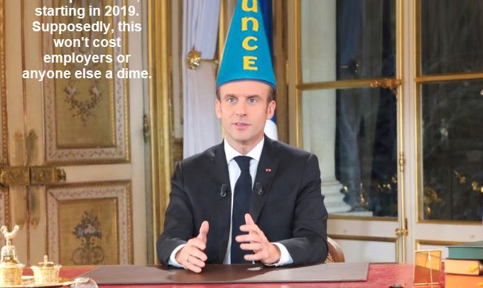 Macron Attempts to Placate Yellow Vest Protesters With Free Money