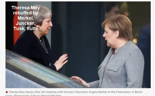 On Whirlwind EU Tour, Theresa May Rebuffed by Merkel, Juncker, Rutte, Tusk