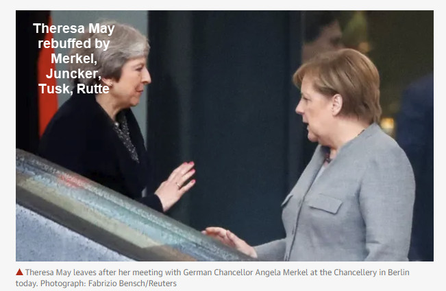 On Whirlwind EU Tour, Theresa May Rebuffed by Merkel, Juncker, Rutte, Tusk