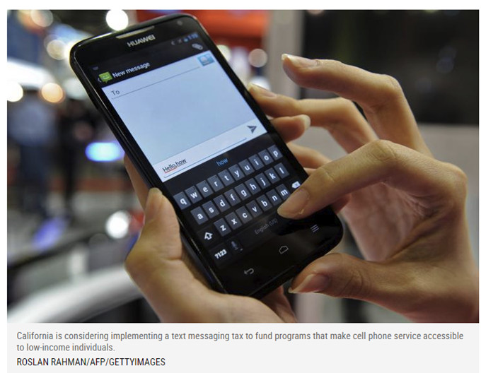 California Proposes Tax on Text Messages, Retroactive 5 Years