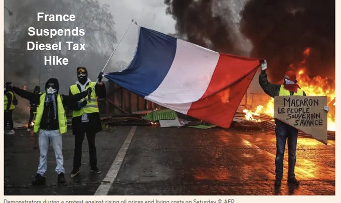 France Suspends Diesel Tax Hike