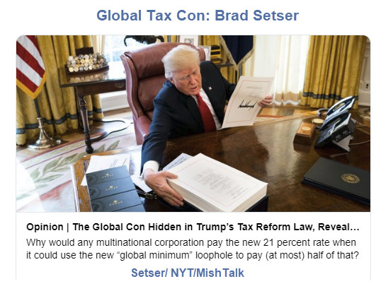Trump’s Tax Reform “Global Con” Game
