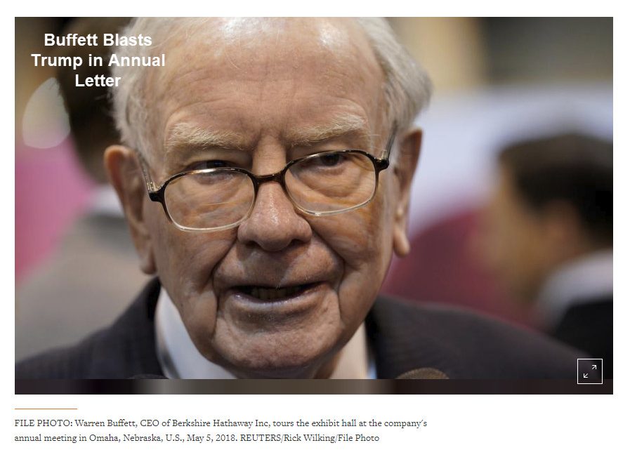 Warren Buffett Blasts Trump in Annual Letter, Max Keiser Blasts Buffett