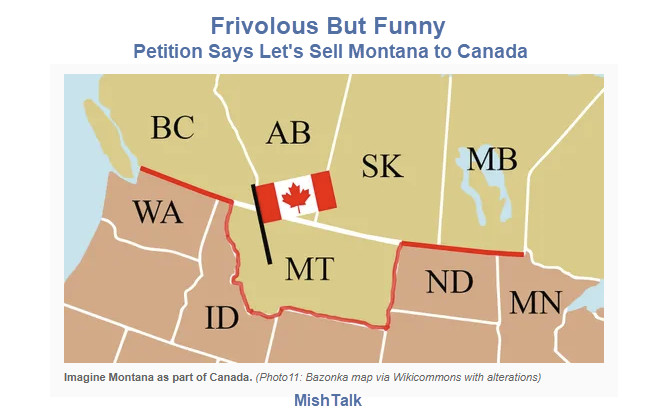 Frivolous Petition Says “Sell Montana to Canada for $1T” to Reduce National Debt