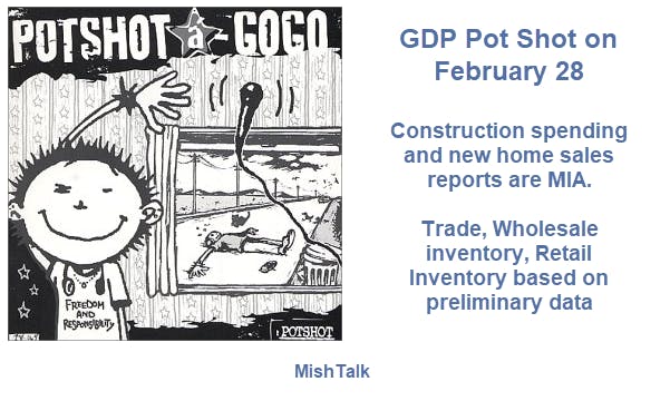 GDP Pot Shot on Feb 28, Not All Inputs Finalized