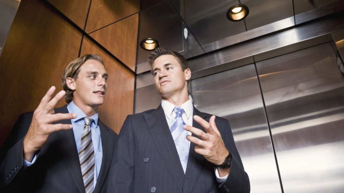 It’s perfectly fine to talk on a cell phone in an elevator