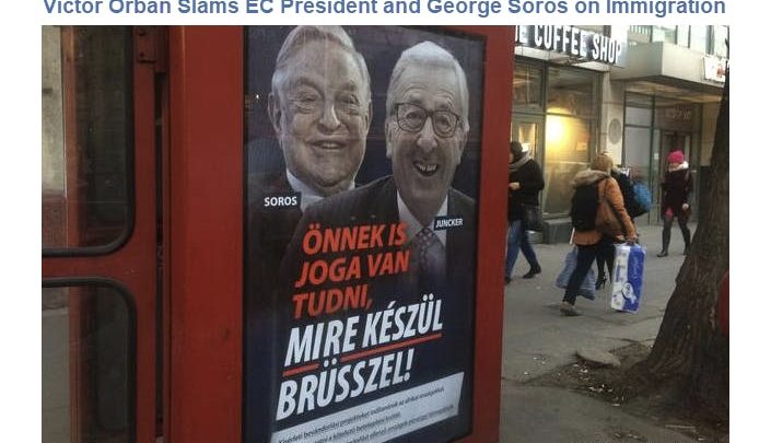 Raw Politics: Hungary Prime Minister Attacks Juncker and Soros in Billboard Ad