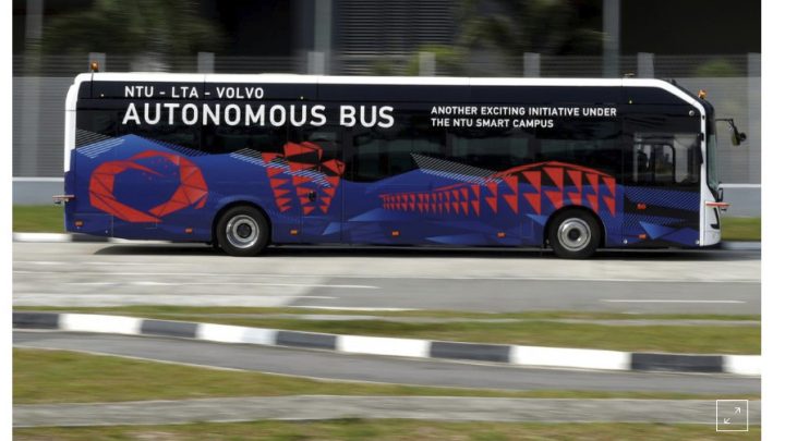 Full Sized Autonomous Bus Test in Singapore