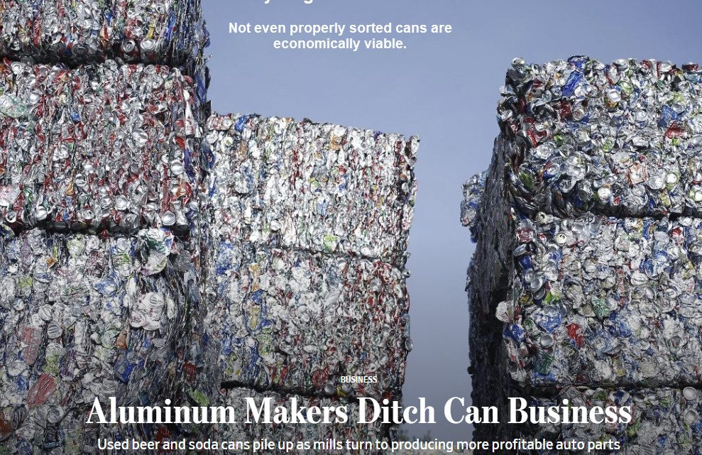 Recycling Movement Fails: China Doesn’t Want US Garbage, Not Profitable Here