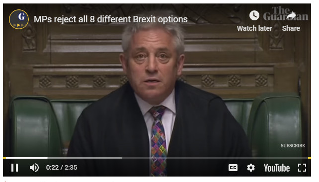 Too Funny: MPs Reject All Alternative Brexit Options