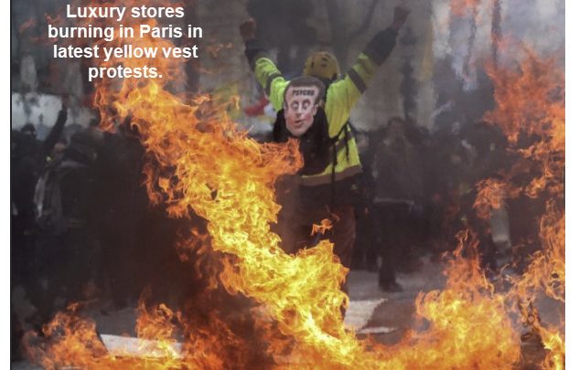 Paris Burning: Luxury Stores Looted and Burned in Latest Yellow Vest Uprising