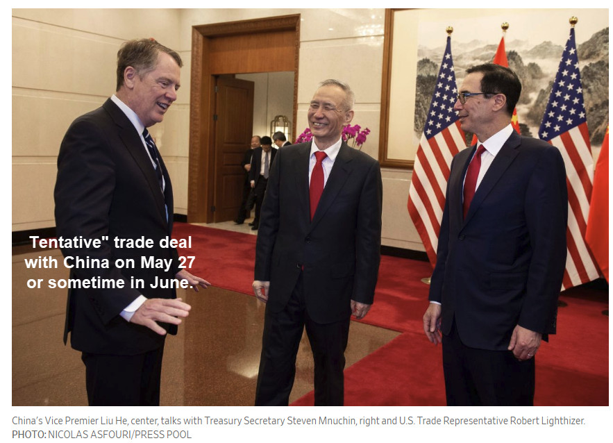 Postponed Again: Trade Deal With China Now “Tentatively” Set for  May 27 or June