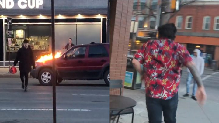 This Man Was Caught on Video Lighting Cars on Fire in Edmonton, Canada