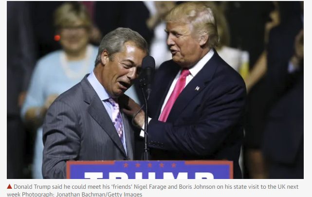 Trump Offers to Meet Nigel Farage and Boris Johnson