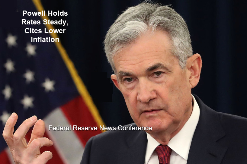 Wait-and-See Fed Cites Leaves Rates Unchanged, Notes Lower Inflation