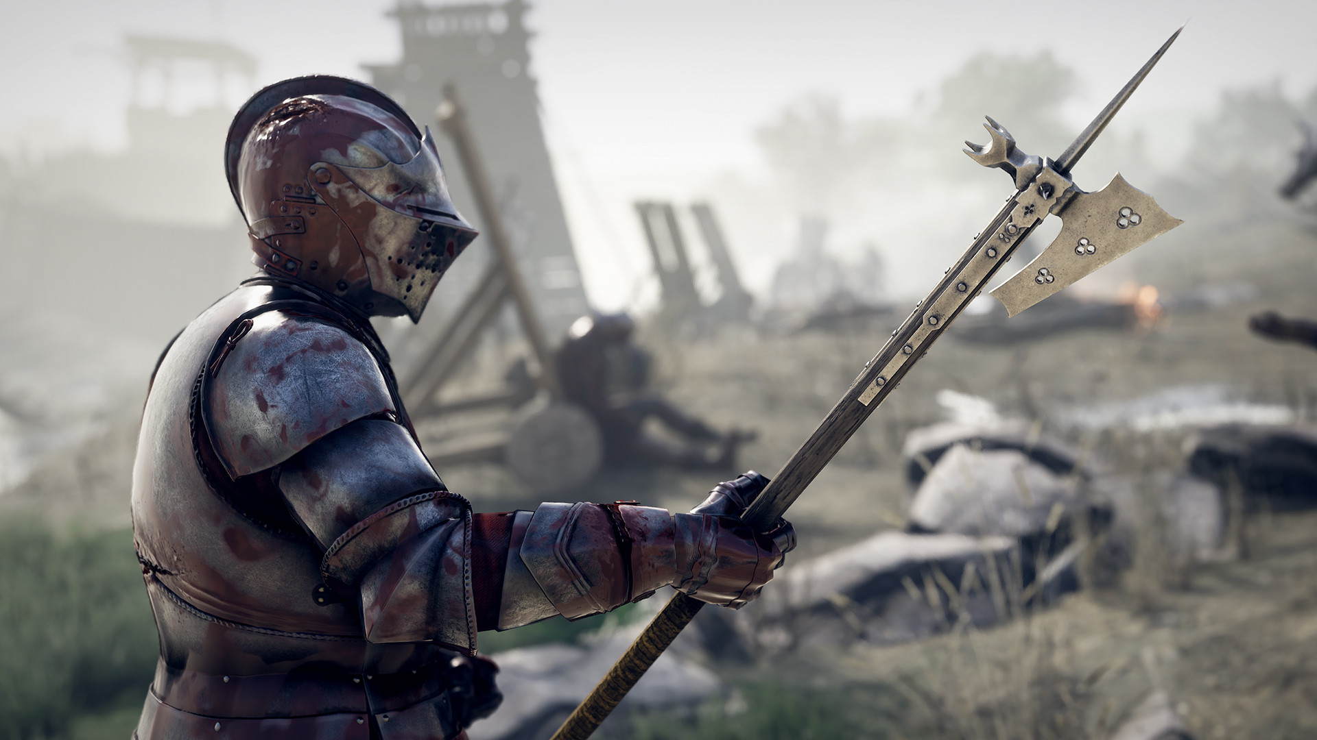 Knight with Blood and Halberd - Mordhau