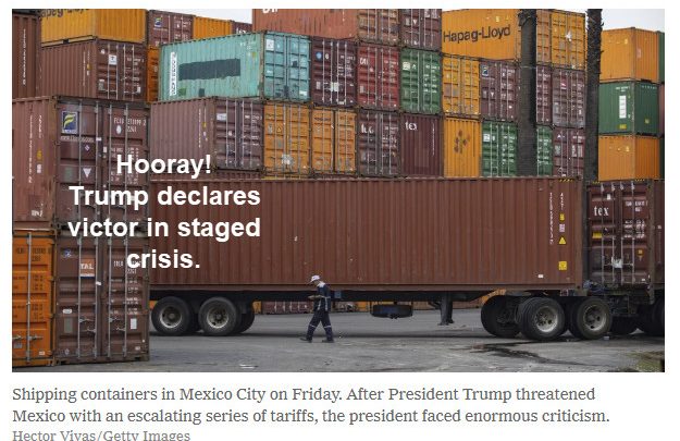 Trump Declares Victory in Staged Mexico Crisis
