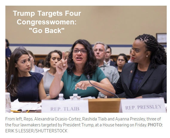 Trump Targets 4 Democrat Congresswomen: “Go Back”