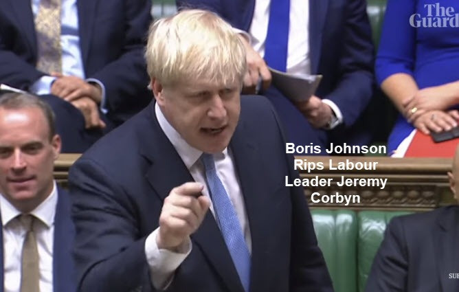 Boris Johnson Takes Corbyn’s Weak Pitch and Blasts it Over the River Thames