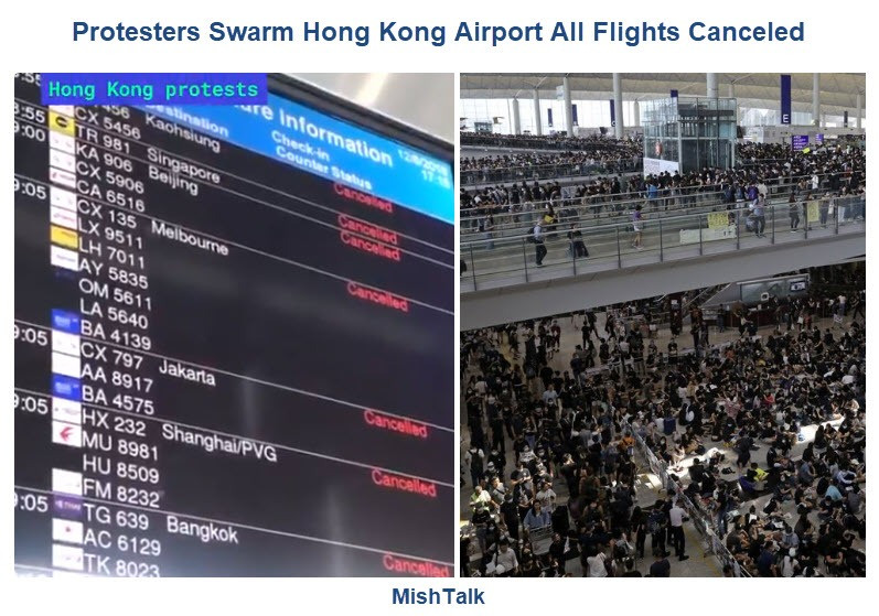Protesters Swarm Hong Kong Airport All Flights Canceled