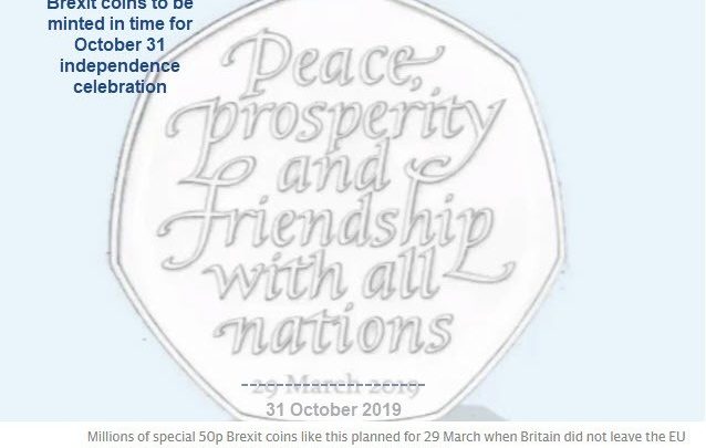 Millions of Brexit Coins to Be Minted for October 31 EU Independence Celebration