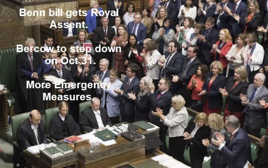 Benn Bill to Halt No-Deal Becomes Law, Speaker Bercow to Resign October 31
