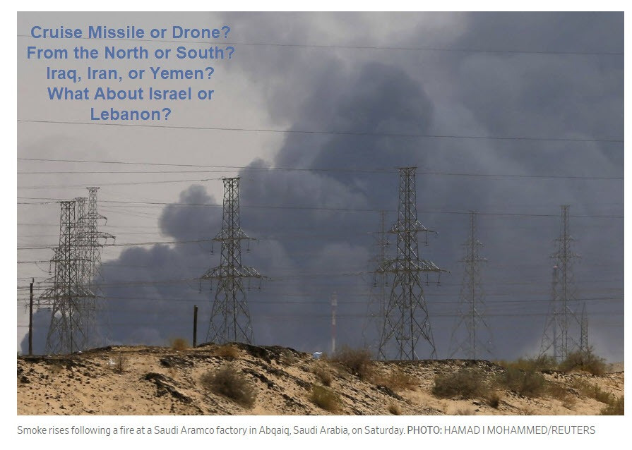 Saudi Oilfield Attack: By Yemen, Iraq, or Iran? Israel? Production Back Up When?