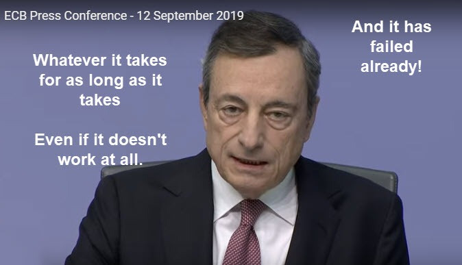 ECB’s New Interest Rate Policy “As Long As It Takes” Huge Failure Already