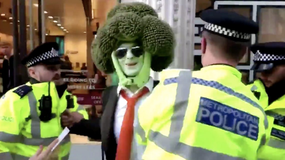 Climate Change Protester Dressed as Broccoli Gets Arrested, Becomes a Hero