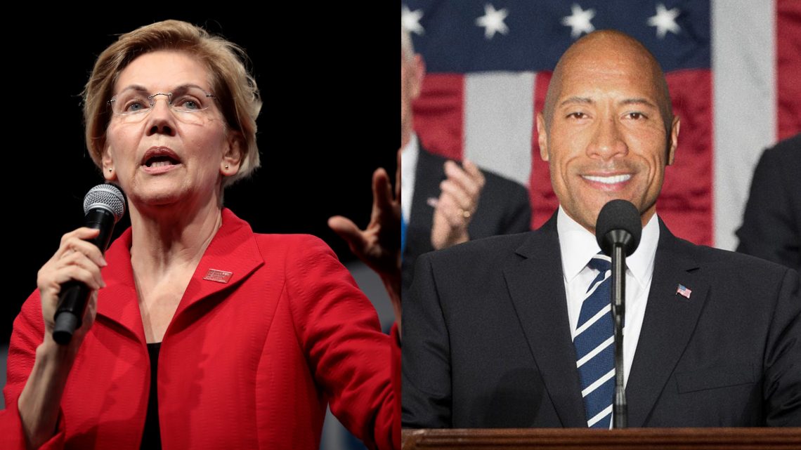 Elizabeth Warren Says She Would ‘Welcome’ the Rock’s President Bid