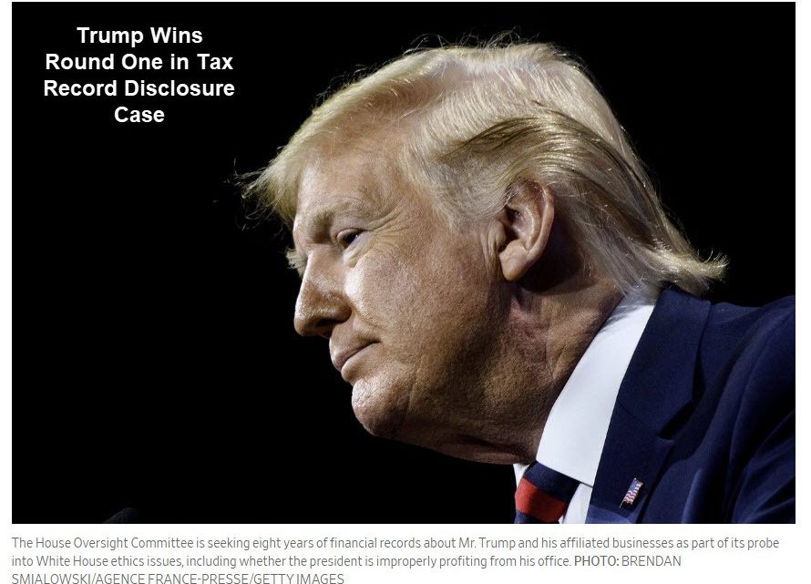 Trump Wins Round One In Battle Over His Tax Returns