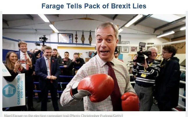 Farage Tells Huge Pack of Lies About Johnson’s Brexit Deal