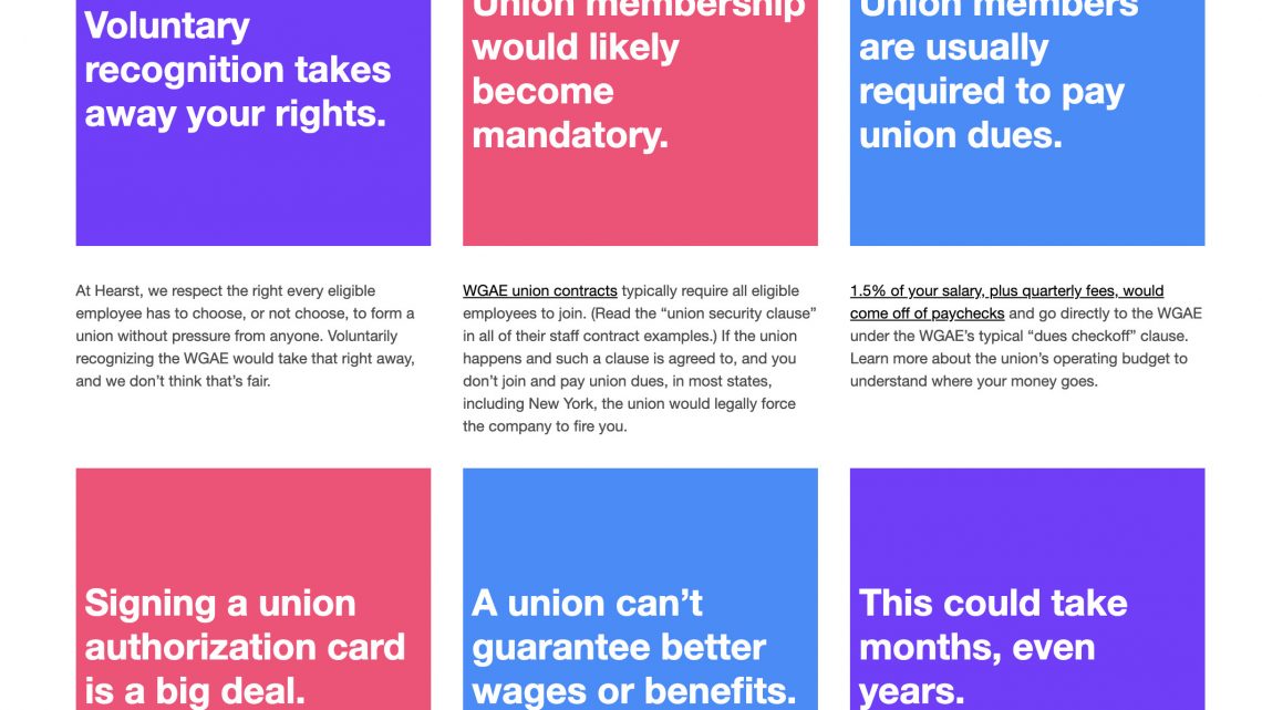 Wow, Hearst Set Up a Whole Website Dedicated to Union-Busting