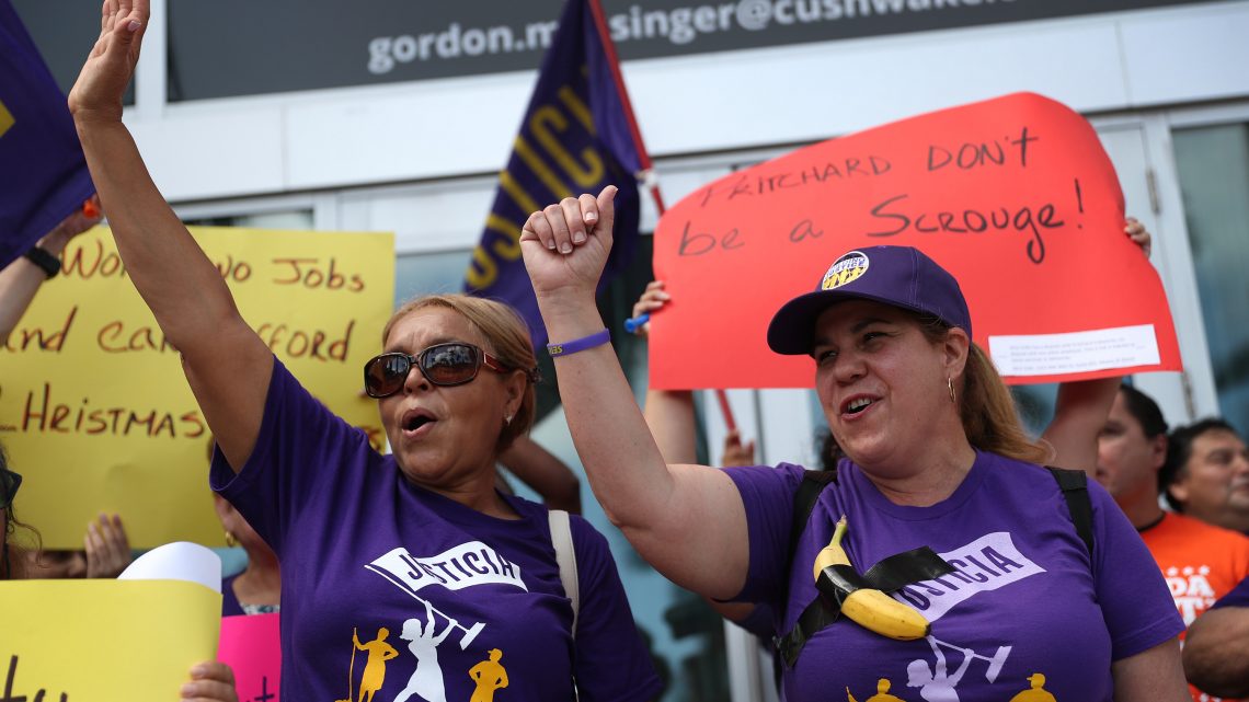 Protesting Janitors in Miami Are Using Art Basel’s $120K Banana as a Symbol of Inequality