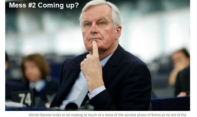 Brexit Question of the Day: Why Does Barnier Still Have a Job?